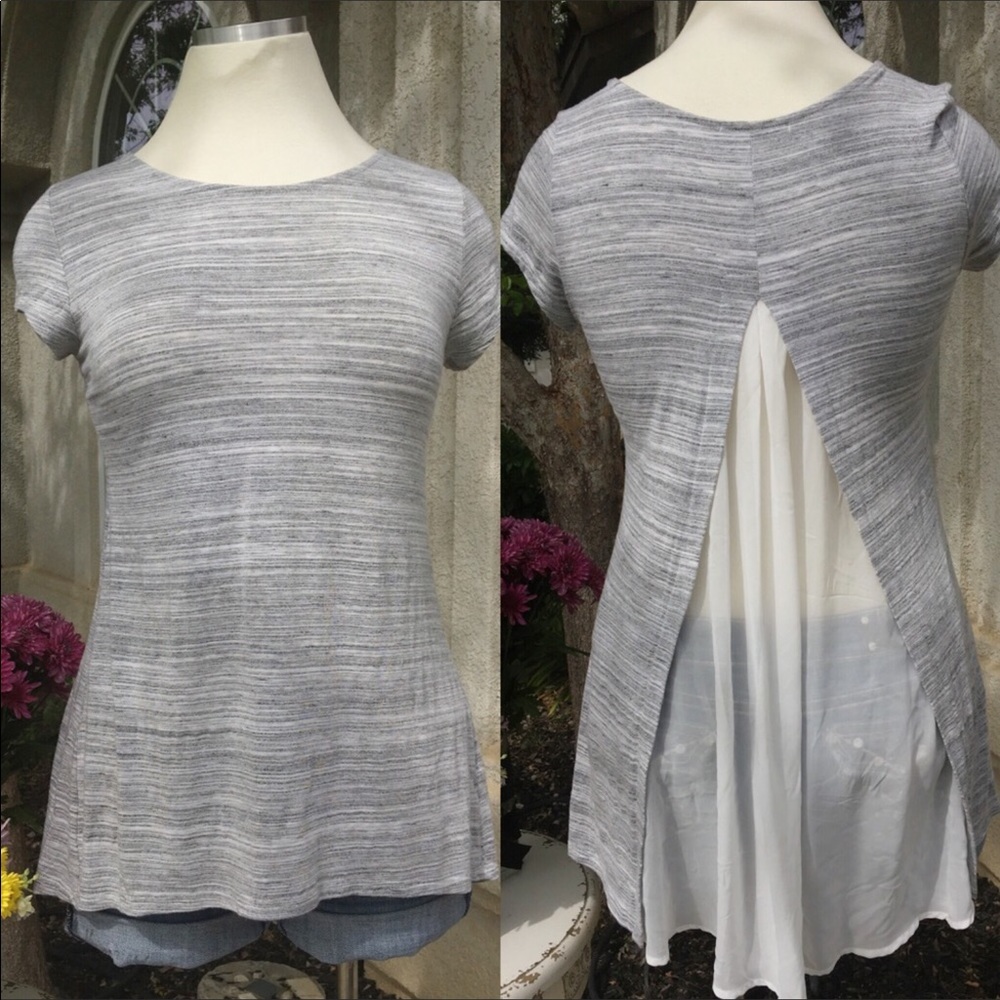 Gray unique top
